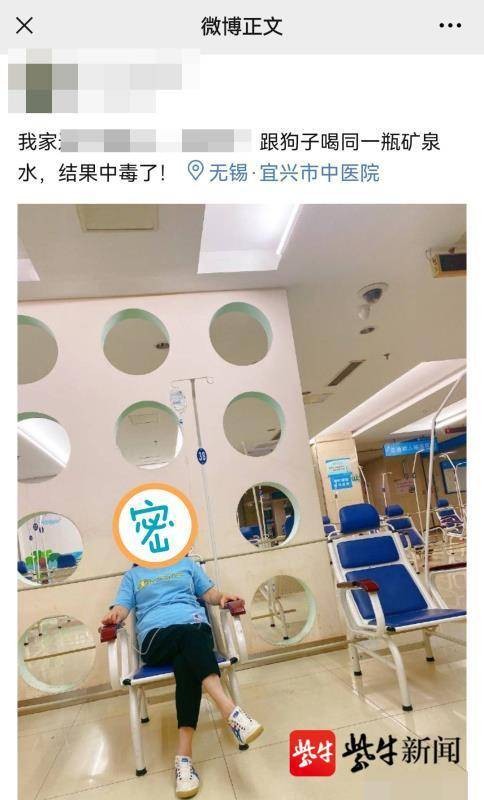 宜兴女子微博说和狗同喝一瓶矿泉水，食物中毒了 狗狗：这个锅我不背